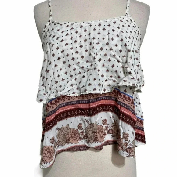 O’Neill‎ XS Boho print spaghetti strap flowy tank - Picture 1 of 7
